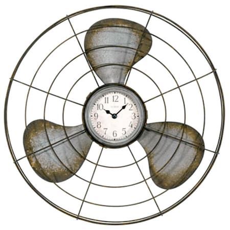 Tick-Tock 16.5 in. Rustic Metal Decorative Quartz Analog Wall Clock TI1634396